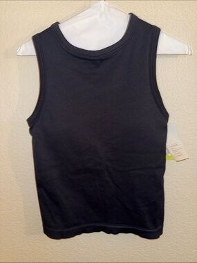 all in motion Black Ribbed Sleeveless Tank Top